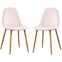 Thumbnail for Two pink velvet chairs on a white background