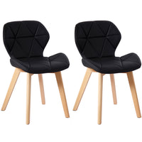 Thumbnail for Two black fabric chairs on a white background