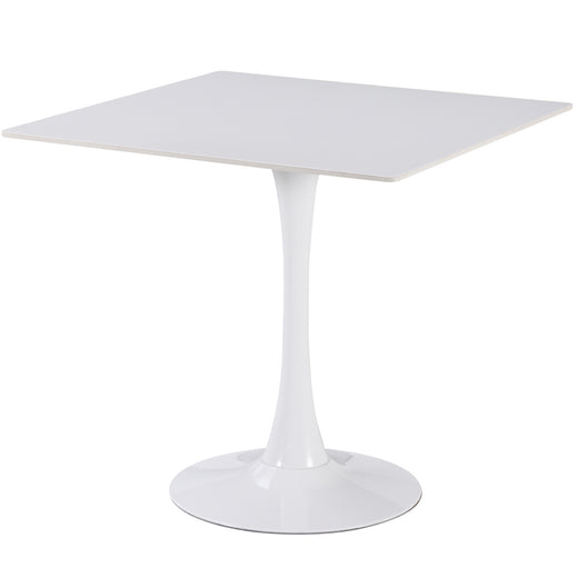 A white ceramic coated table on a white background