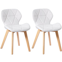 Thumbnail for Two white fabric chairs on a white background
