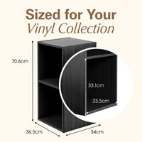 Thumbnail for Black Vinyl Record LP Cube Storage Box