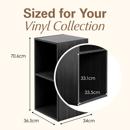 Black Vinyl Record LP Cube Storage Box
