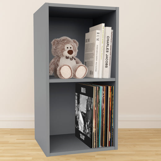 Grey Vinyl Record LP Cube Storage Box