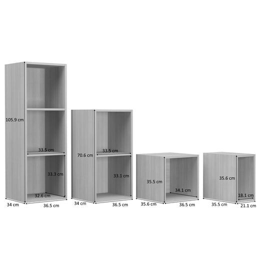 Grey Vinyl Record LP Cube Storage Box