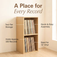 Thumbnail for Oak Vinyl Record LP Cube Storage Box