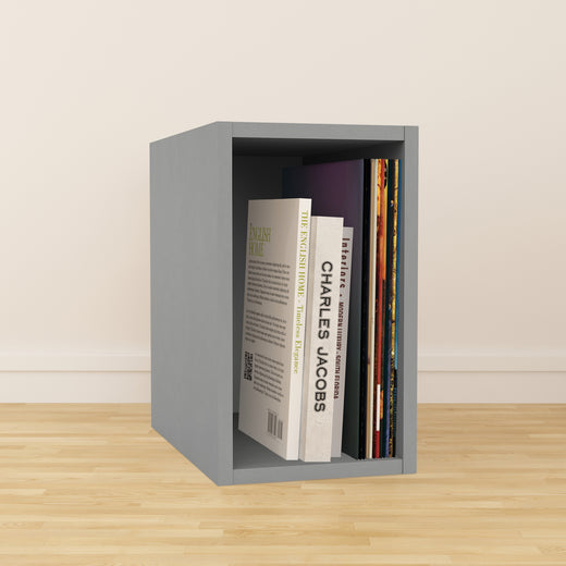 Grey Vinyl Record LP Cube Storage Box