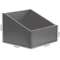 Thumbnail for A short vinyl organiser box, in black effect, on a white background