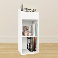 Thumbnail for A white finish vinyl storage unit, showcasing some items stored inside it, on a lifestyle background