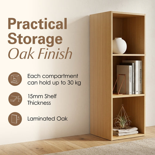 Oak Vinyl Record LP Cube Storage Box