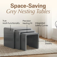 Thumbnail for Nest of 3 High Gloss Coffee/Side Tables