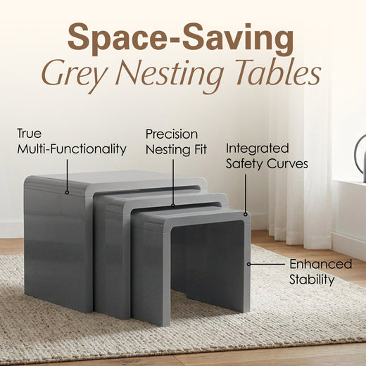 Nest of 3 High Gloss Coffee/Side Tables