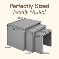 Thumbnail for Nest of 3 High Gloss Coffee/Side Tables