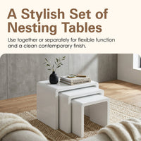 Thumbnail for Nest of 3 High Gloss Coffee/Side Tables