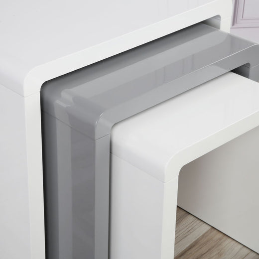 Nest of 3 High Gloss Coffee/Side Tables