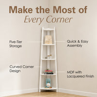 Thumbnail for 5 Tier Corner Ladder Shelving Unit