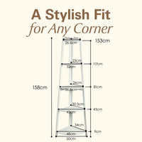 Thumbnail for 5 Tier Corner Ladder Shelving Unit