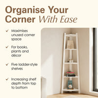 Thumbnail for 5 Tier Corner Ladder Shelving Unit